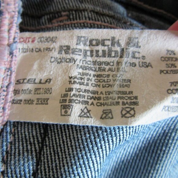 Rock and Republic Stella Straight Leg Blue Jeans Low Rise Y2K Womens 26 - Picture 7 of 7